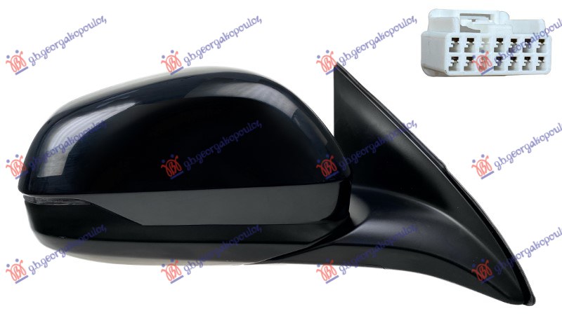 RETROVIZOR ELEKTRICNI SA GREJACEM PM (ELEKTRO-SKLOPIV) (MEMORIJA) (MIGAVAC) (12 PIN) (A KVALITET) (KONVEKSNO STAKLO) HONDA HR-V 2015-2019 (RU)