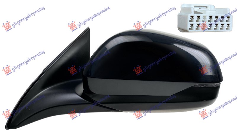 RETROVIZOR ELEKTRICNI SA GREJACEM PM (ELEKTRO-SKLOPIV) (MEMORIJA) (MIGAVAC) (12 PIN) (A KVALITET) (ASFERICNO STAKLO) HONDA HR-V 2015-2019 (RU)