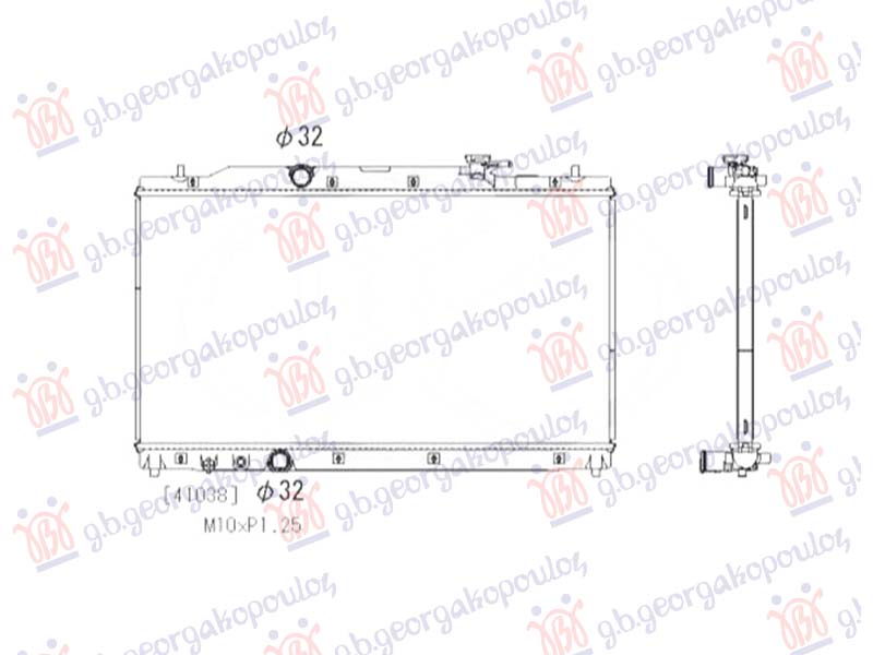 HLADNJAK MOTORA BENZIN/HIBRID 2.0 (739x450) (KOYO) HONDA CIVIC H/B 2022- (FL)