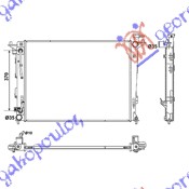 HLADNJAK MOTORA 2.0/2.4 BENZIN (AUTO) (630x470x16) (CESKA) (VALEO) KIA SPORTAGE 2014-2015 (SL)