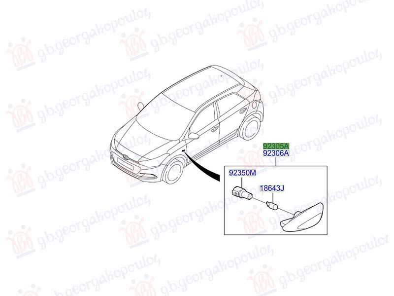 MIGAVAC (ORIGINALNI) HYUNDAI i20 II 2018-2020 (GB/IB)
