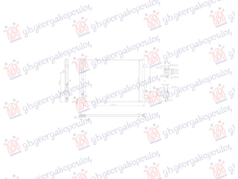 HLADNJAK KLIME 1.0 T-GDi BENZIN - 1.1/1.4 CRDi DIZEL (500x370x16) (NISSENS) HYUNDAI i20 II 2018-2020 (GB/IB)