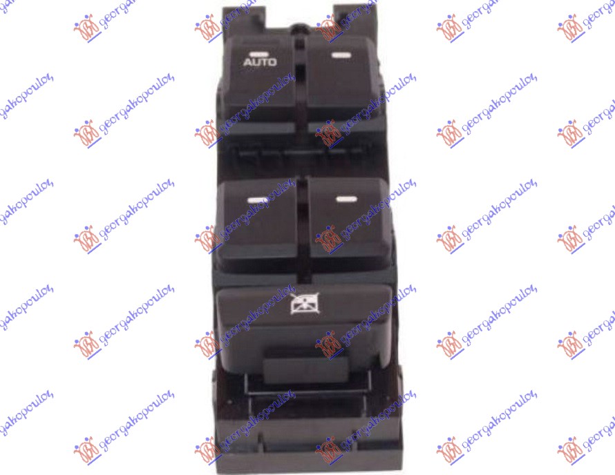 PREKIDAC U PREDNJIM VRATIMA (4 TASTERA) (18 PIN) HYUNDAI i20 II (H/B) 2014-2018 (GB/IB)