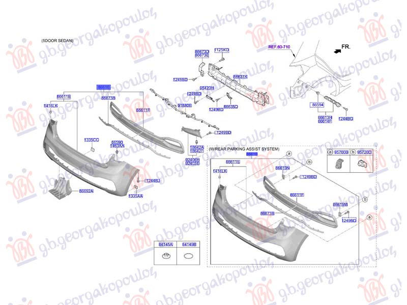 ZADNJI BRANIK HYUNDAI i20 II 2018-2020 (GB/IB)