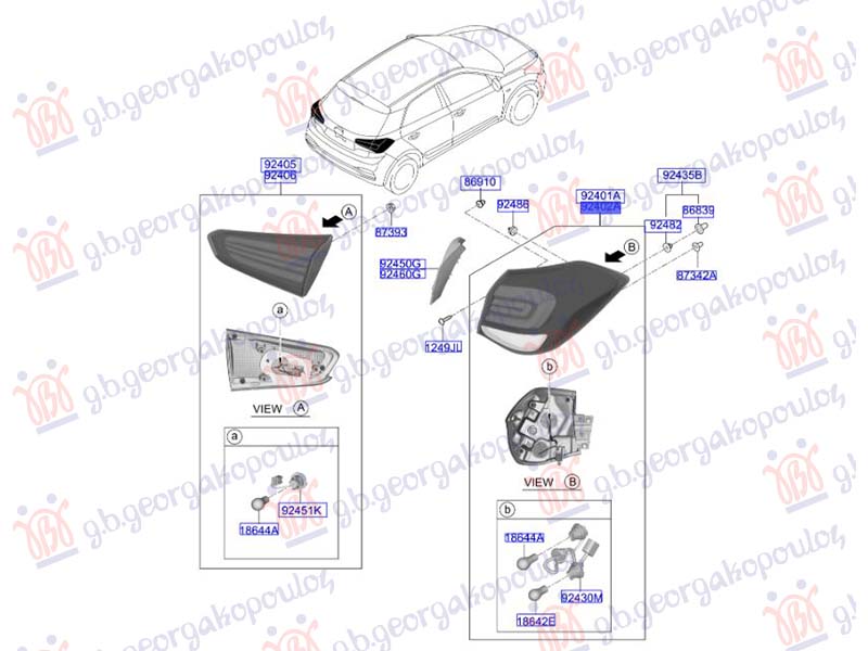 STOP LAMPA SPOLJASNJA (ORIGINALNI) HYUNDAI i20 II 2018-2020 (GB/IB)