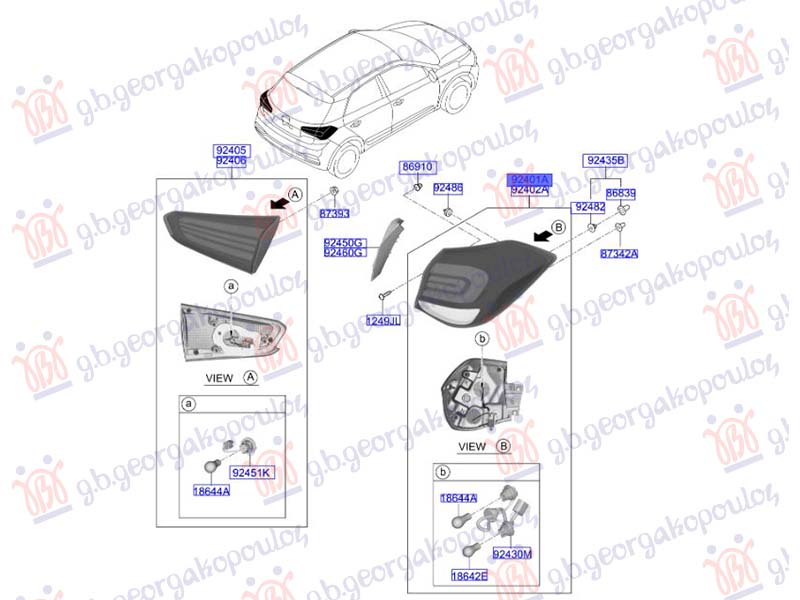 STOP LAMPA SPOLJASNJA (ORIGINALNI) HYUNDAI i20 II 2018-2020 (GB/IB)