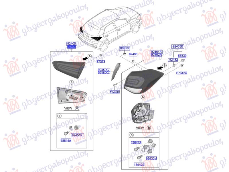 STOP LAMPA UNUTRASNJA (ORIGINALNI) HYUNDAI i20 II 2018-2020 (GB/IB)