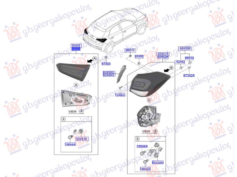 STOP LAMPA UNUTRASNJA (ORIGINALNI) HYUNDAI i20 II 2018-2020 (GB/IB)