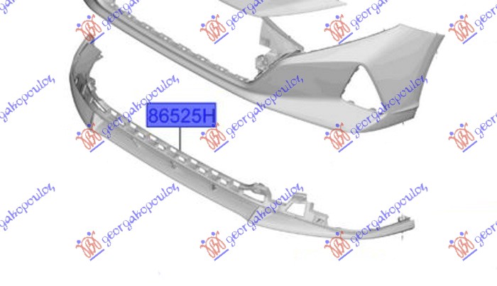 PREDNJI BRANIK DONJI (ORIGINALNI) HYUNDAI i20 III 2020-2024 (BC3/BI3)