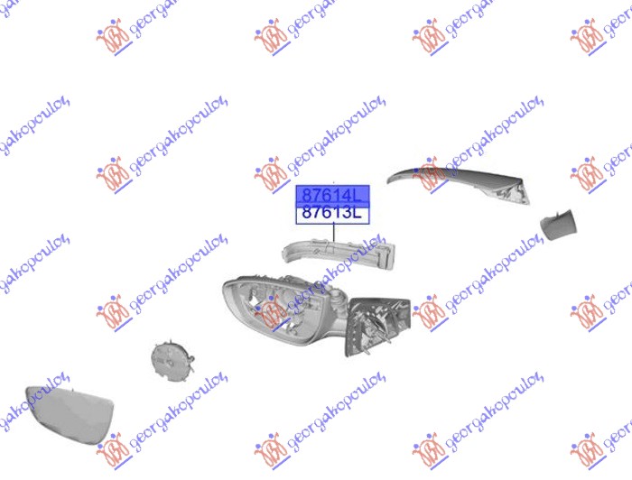 MIGAVAC U RETROVIZORU (ORIGINALNI) HYUNDAI i20 III 2024- (BC3/BI3)