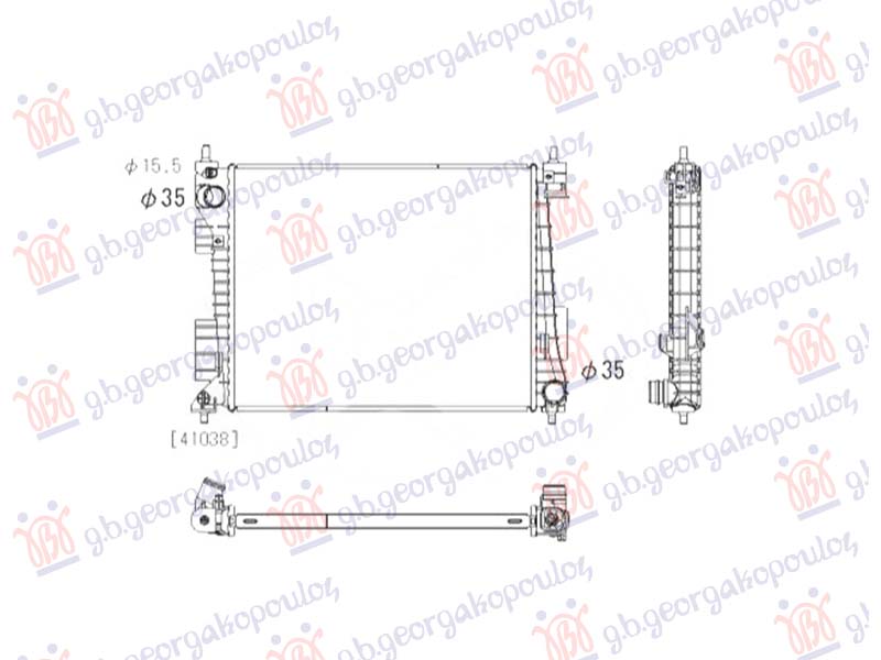 HLADNJAK MOTORA 1.0 BENZIN/HIBRID (480x382) (NISSENS) HYUNDAI BAYON 2021-2024 (BC3)