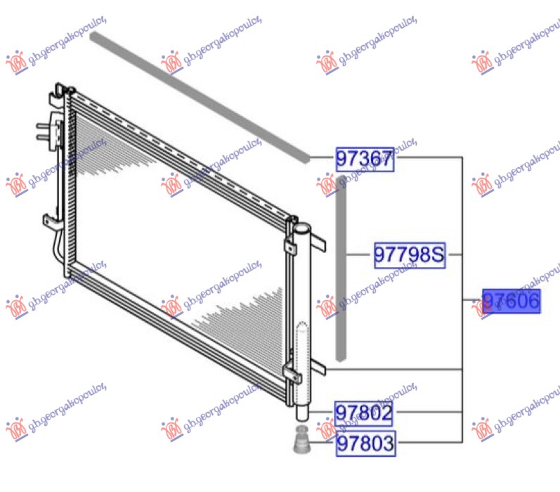 HLADNJAK KLIME 1.0 BENZIN/HIBRID (492x359) HYUNDAI BAYON 2021-2024 (BC3)