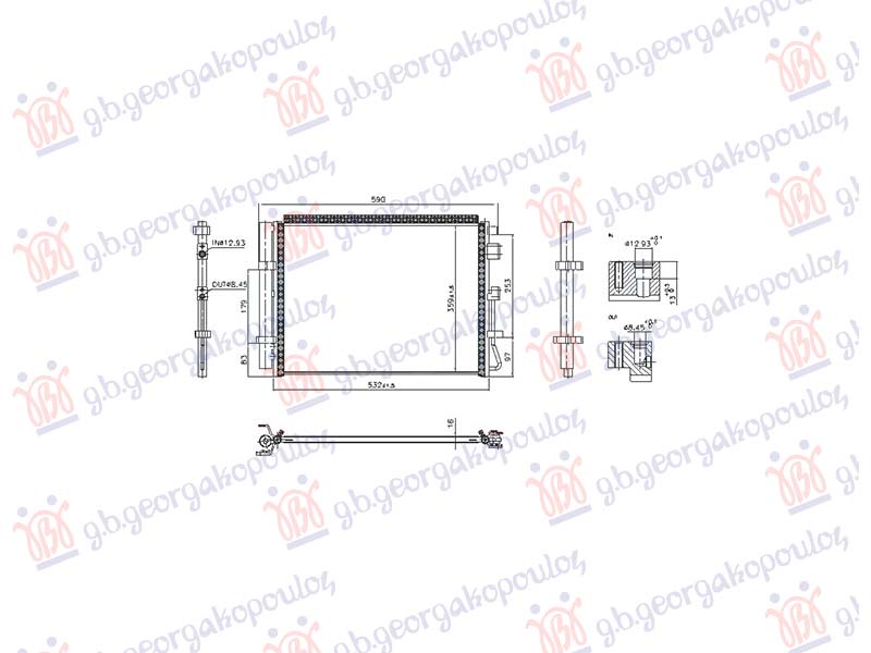 HLADNJAK KLIME 1.0 BENZIN/HIBRID (492x359) (NISSENS) HYUNDAI BAYON 2021-2024 (BC3)