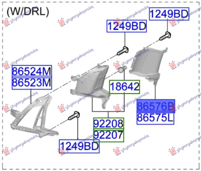 USMERIVAC VAZDUHA PREDNJEG BRANIKA (ZA VOZILA SA DNEVNIM SVETLOM) (ORIGINALNI) HYUNDAI i20 III 2024- (BC3/BI3)