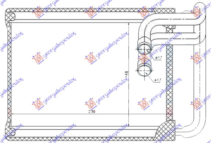 GREJAC KABINE (150x220x26) HYUNDAI SONATA 2006-2011 (NF)