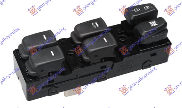 PREKIDAC U PREDNJIM VRATIMA CRNI (4 TASTERA) (16 PIN) HYUNDAI SONATA 2011-2015 (YF)
