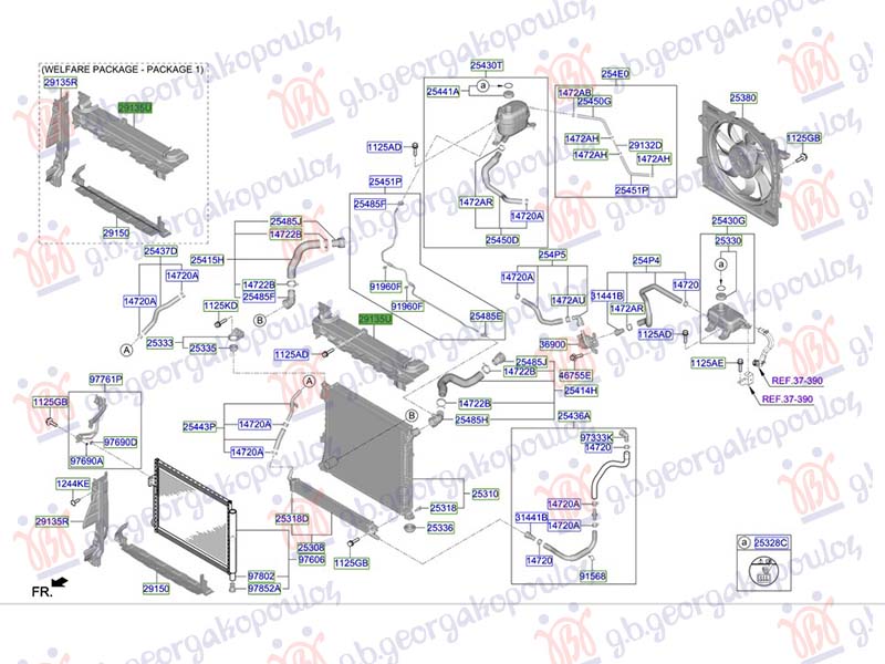 USMERIVAC VAZDUHA HLADNJAKA GORNJI (ORIGINALNI) HYUNDAI STARIA 2025- (US4)