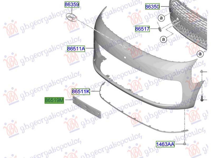 DRZAC PREDNJE TABLICE (ORIGINALNI) HYUNDAI STARIA 2025- (US4)