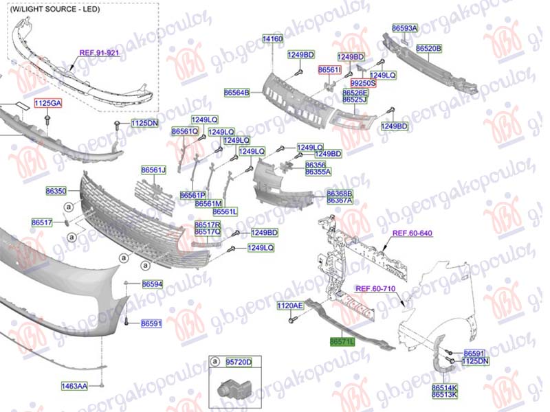 NOSAC PREDNJEG BRANIKA DONJI (ORIGINALNI) HYUNDAI STARIA 2025- (US4)
