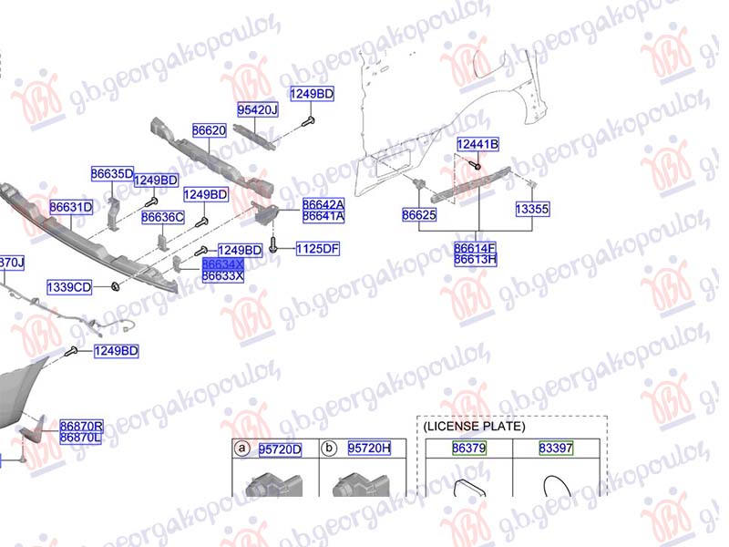 NOSAC SINE ZADNJEG BRANIKA GORNJI (ORIGINALNI) HYUNDAI STARIA 2025- (US4)