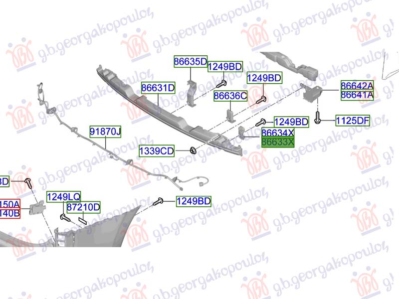 NOSAC SINE ZADNJEG BRANIKA GORNJI (ORIGINALNI) HYUNDAI STARIA 2025- (US4)