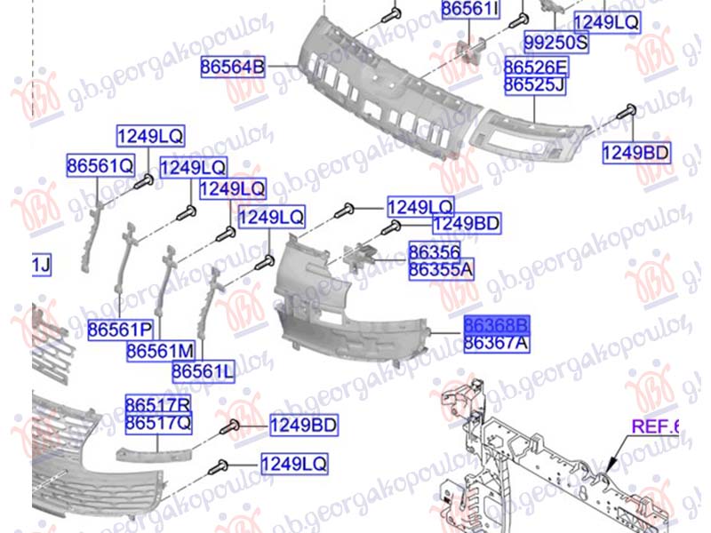 POKLOPAC RESETKE PREDNJEG BRANIKA (ORIGINALNI) HYUNDAI STARIA 2025- (US4)