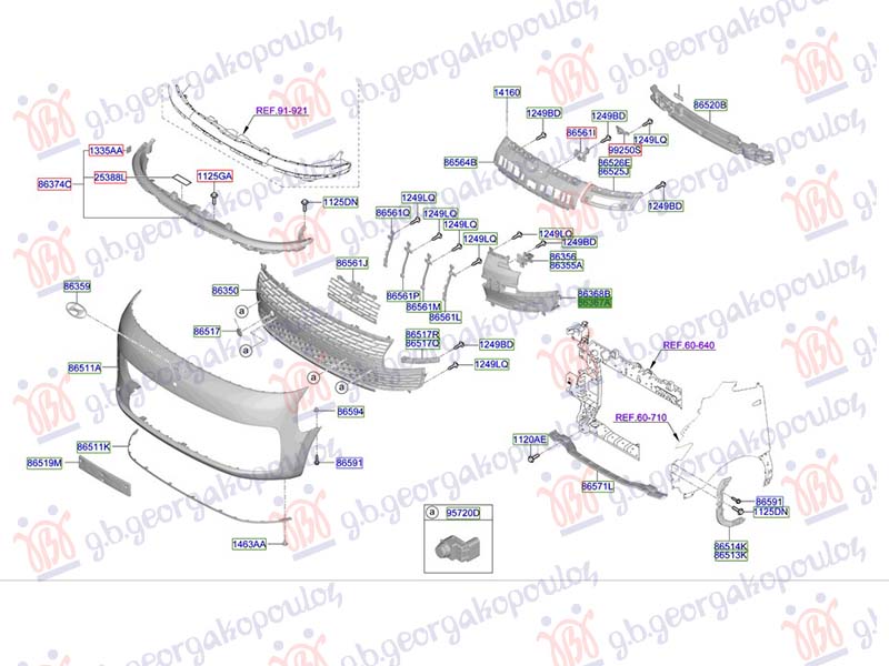 POKLOPAC RESETKE PREDNJEG BRANIKA (ORIGINALNI) HYUNDAI STARIA 2025- (US4)
