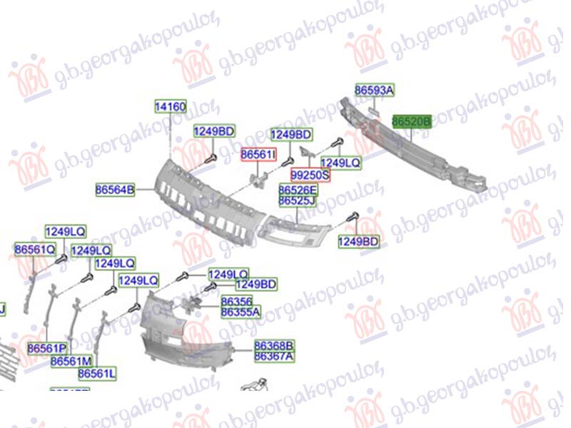 APSORBER PREDNJEG BRANIKA (ORIGINALNI) HYUNDAI STARIA 2025- (US4)