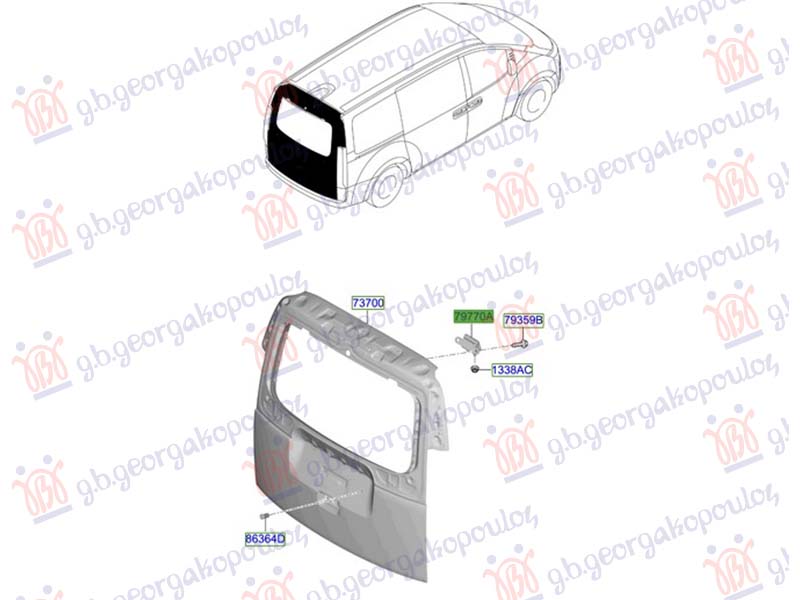 MAKAZE GEPEK VRATA (ORIGINALNI) HYUNDAI SANTA FE 2020-2024 (TM/TMA)