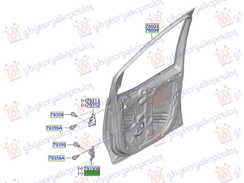 SARKA PREDNJIH VRATA DONJA (ORIGINALNI) HYUNDAI i30 HATCHBACK/TOURER 2017-2020 (PDE/PDEN)