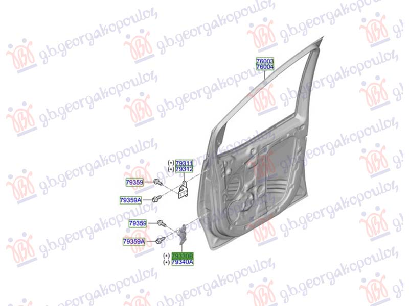 SARKA PREDNJIH VRATA DONJA (ORIGINALNI) HYUNDAI i30 HATCHBACK/TOURER 2017-2020 (PDE/PDEN)