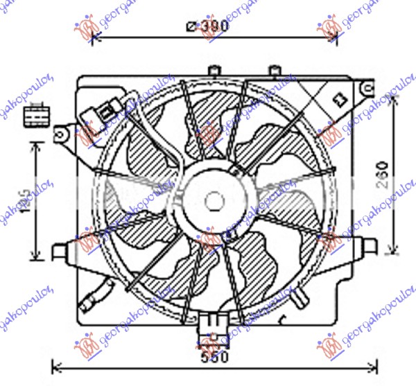 VENTILATOR KOMPLET (DIZEL) (HALLA TIP) HYUNDAI ELANTRA 2011-2013 (MD/UD)