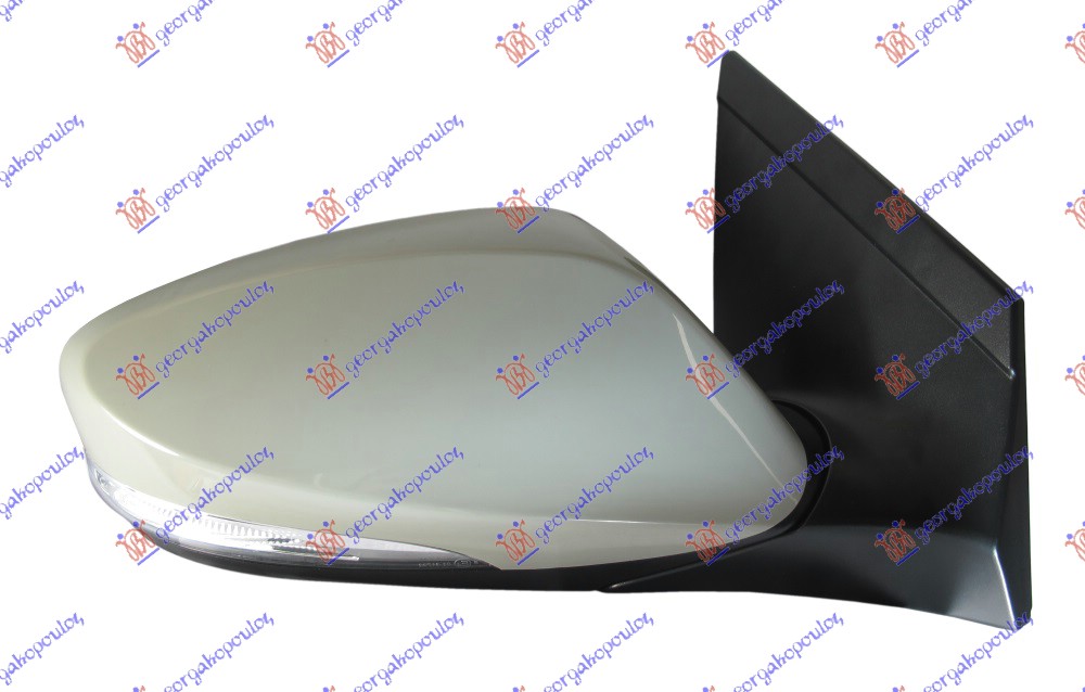 RETROVIZOR ELEKTRICNI SA GREJACEM PM (ELEKTRO-SKLOPIV) (MIGAVAC) (SVETLO) (A KVALITET) (KONVEKSNO STAKLO) HYUNDAI i30 5D 2012-2014 (GD)