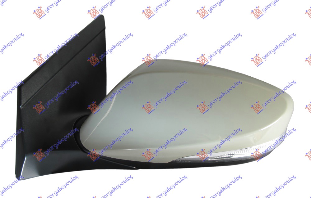 RETROVIZOR ELEKTRICNI SA GREJACEM PM (ELEKTRO-SKLOPIV) (MIGAVAC) (SVETLO) (A KVALITET) (KONVEKSNO STAKLO) HYUNDAI i30 5D 2012-2014 (GD)