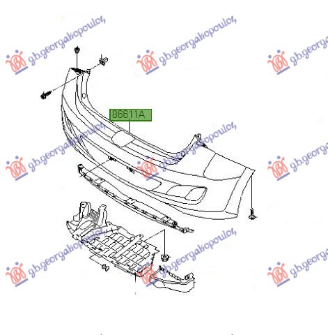 ZADNJI BRANIK (PDS SENZOR) (ORIGINALNI) HYUNDAI i30 3D 2013-2017 (GD)