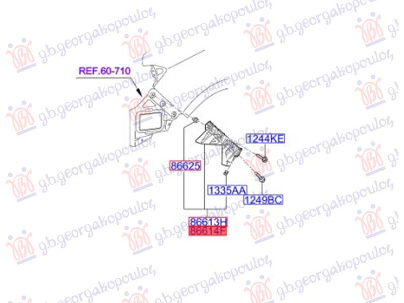 NOSAC ZADNJEG BRANIKA BOCNI PLASTICNI (H/B) (ORIGINALNI) HYUNDAI i30 HATCHBACK/TOURER 2017-2020 (PDE/PDEN)