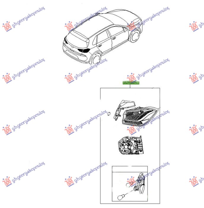 STOP LAMPA SPOLJASNJA (H/B) (ORIGINALNI) HYUNDAI i30 HATCHBACK/TOURER 2017-2020 (PDE/PDEN)