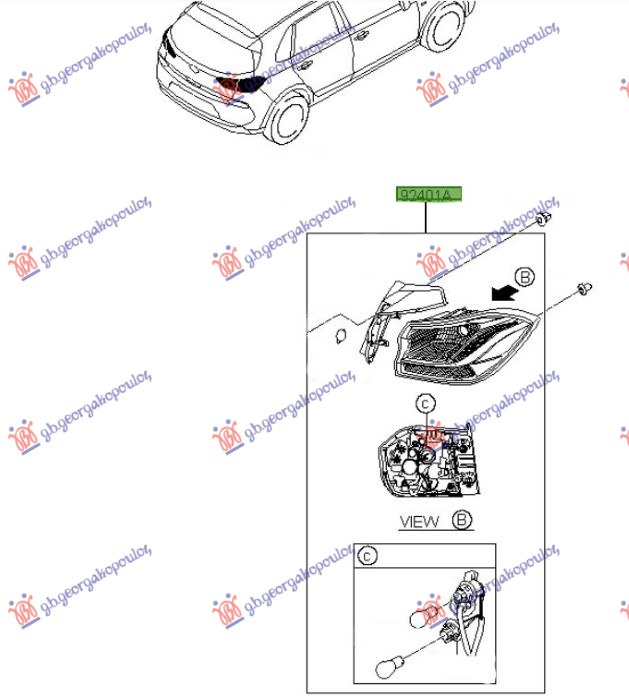STOP LAMPA SPOLJASNJA (H/B) (ORIGINALNI) HYUNDAI i30 HATCHBACK/TOURER 2017-2020 (PDE/PDEN)