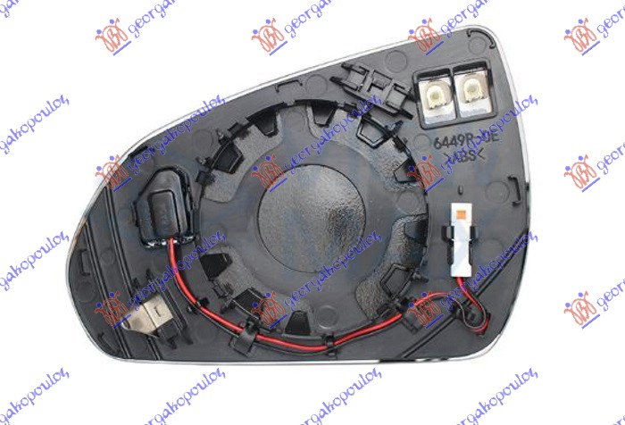 STAKLO RETROVIZORA SA GREJACEM (MRTAV UGAO) (KONVEKSNO) HYUNDAI i30 HATCHBACK/TOURER 2017-2020 (PDE/PDEN)