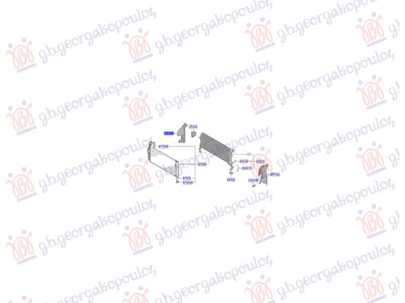 NOSAC HLADNJAKA BOCNI (ORIGINALNI) HYUNDAI i30 HATCHBACK 2020- (PDE/PD/PDEN)