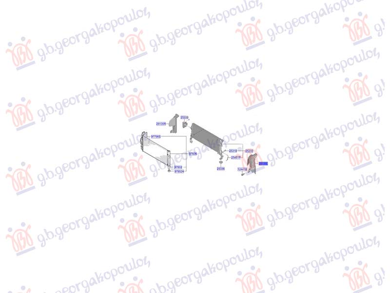 NOSAC HLADNJAKA BOCNI (ORIGINALNI) HYUNDAI i30 HATCHBACK 2020- (PDE/PD/PDEN)