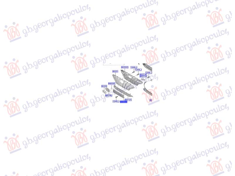 DRZAC PREDNJE TABLICE (ORIGINALNI) HYUNDAI i30 FASTBACK 2020- (PDE/PDEN)