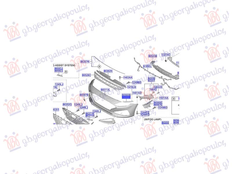 NOSAC PREDNJEG BRANIKA (ORIGINALNI) HYUNDAI i30 FASTBACK 2020- (PDE/PDEN)