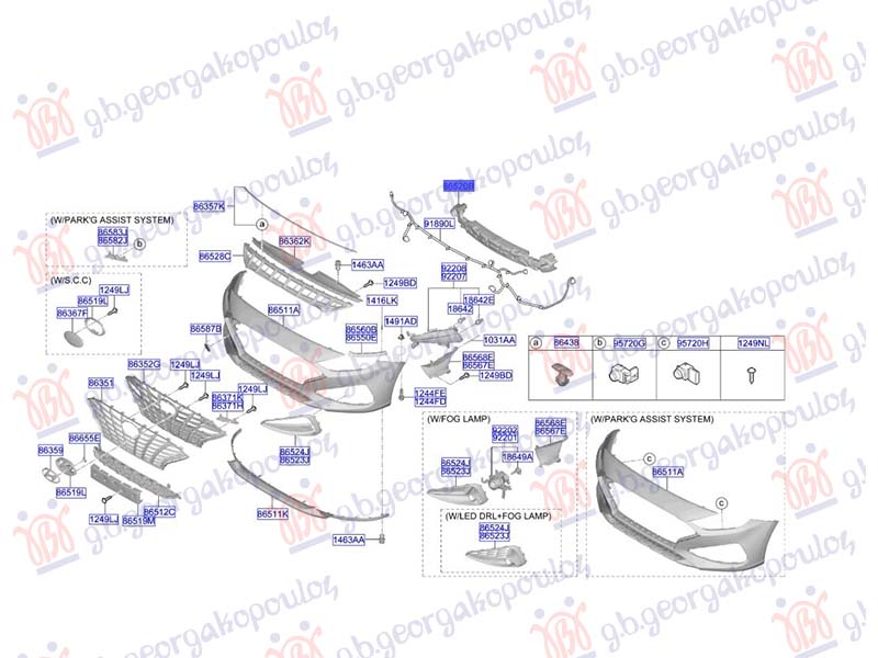 APSORBER PREDNJEG BRANIKA (ORIGINALNI) HYUNDAI i30 HATCHBACK 2020- (PDE/PD/PDEN)