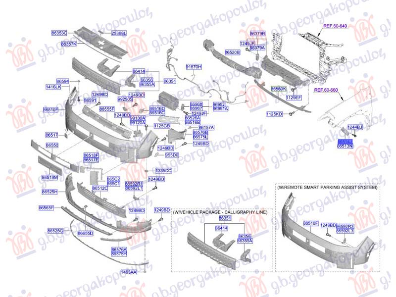 NOSAC PREDNJEG BRANIKA BOCNI PLASTICNI (ORIGINALNI) HYUNDAI SANTA FE 2024- (MX5)