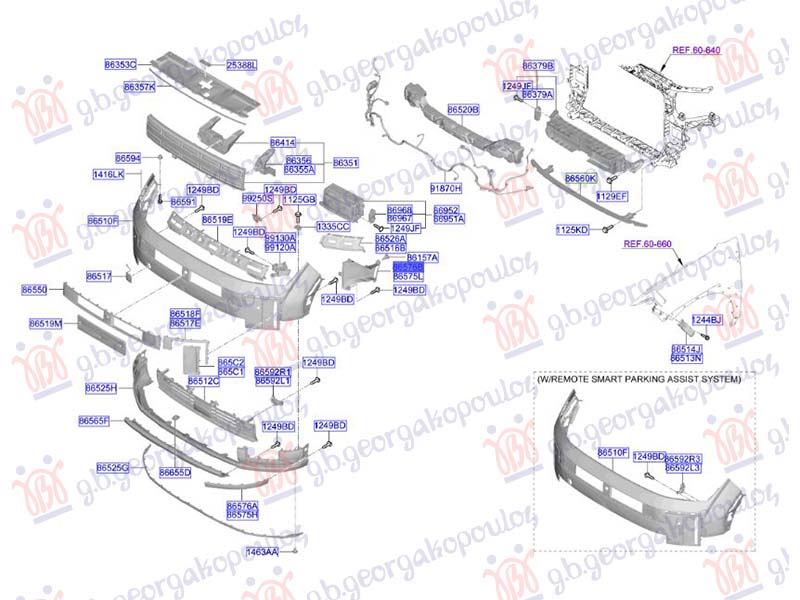 USMERIVAC VAZDUHA PREDNJEG BRANIKA (ORIGINALNI) HYUNDAI SANTA FE 2024- (MX5)