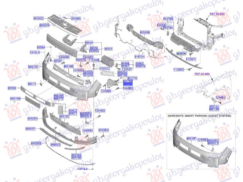 USMERIVAC VAZDUHA PREDNJEG BRANIKA (ORIGINALNI) HYUNDAI SANTA FE 2024- (MX5)