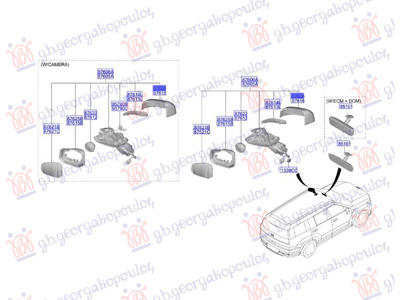 POKLOPAC RETROVIZORA (ORIGINALNI) HYUNDAI SANTA FE 2024- (MX5)