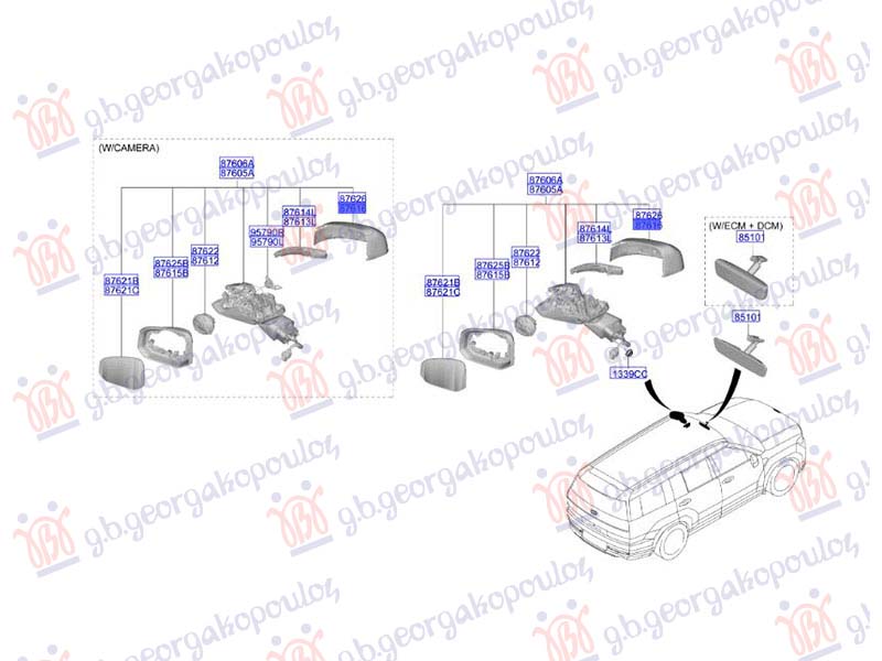 POKLOPAC RETROVIZORA (ORIGINALNI) HYUNDAI SANTA FE 2024- (MX5)