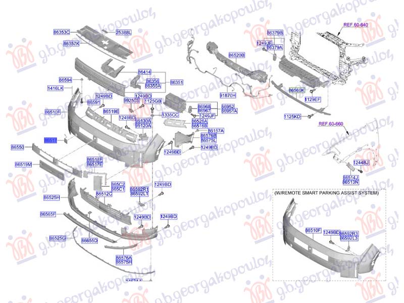 POKLOPAC KUKE PREDNJEG BRANIKA (ORIGINALNI) HYUNDAI SANTA FE 2024- (MX5)